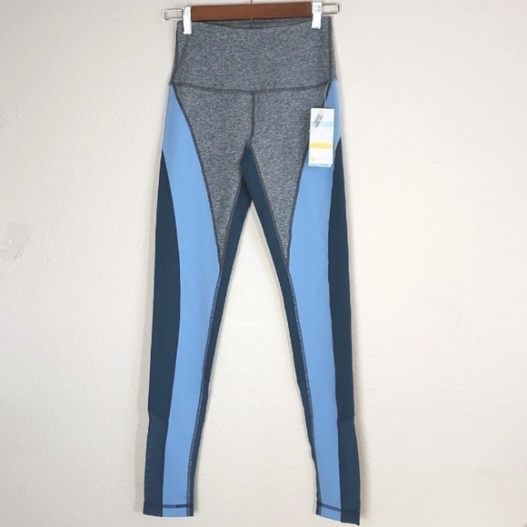 NEW Zella Leggings High Waist Compression Blue Size XS - Picture 1 of 15